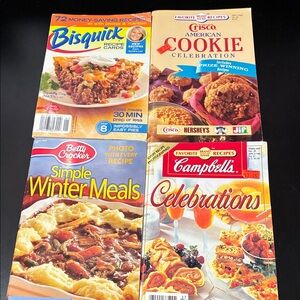 Vintage set of four assorted cookbook magazines